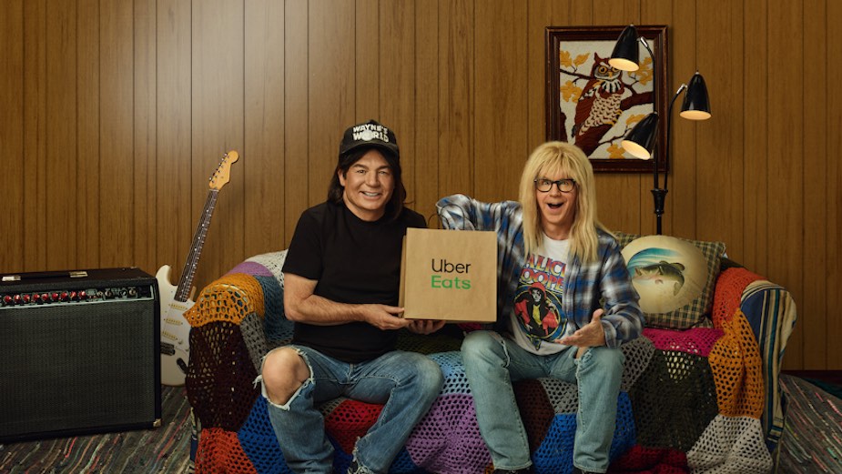 Wayne + Garth shamelessly manipulate in Uber Eats’ Big Game ad via Special Group US/Australia